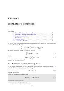 Bernoulli`s equation