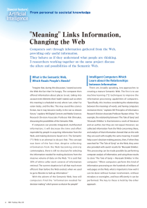 "Meaning" Links Information, Changing the Web
