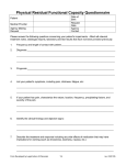 Physical Residual Functional Capacity Questionnaire