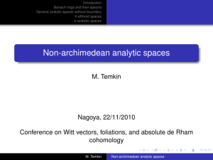 Non-archimedean analytic spaces