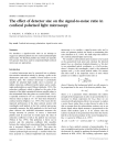 The effect of detector size on the signal-to