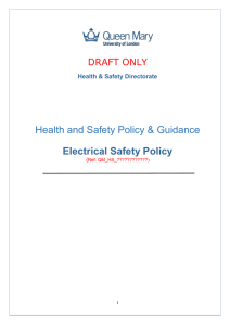 Electrical Policy - Health and Safety Directorate