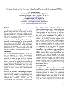 Securing Mobile Ad Hoc Networks Using Spread Spectrum Tech