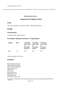 Augmentin SR 1000mg Tablets