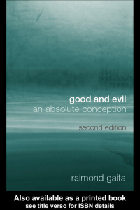 Good and Evil: An Absolute Conception, Second Edition