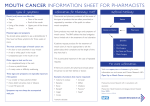 mouth cancer information sheet for pharmacists