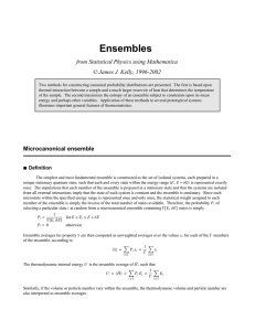 Ensembles - UMD Physics