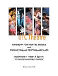 HANDBOOK FOR THEATRE STUDIES and PRODUCTION AND