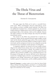 The Ebola Virus and the Threat of Bioterrorism