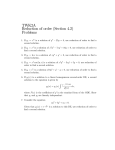 TWK2A Reduction of order (Section 4.2) Problems