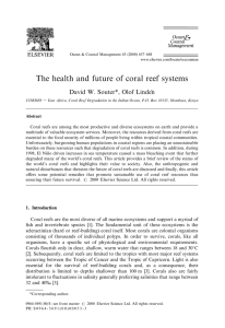 The health and future of coral reef systems