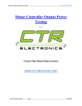 Motor Controller Power Testing - Ctr