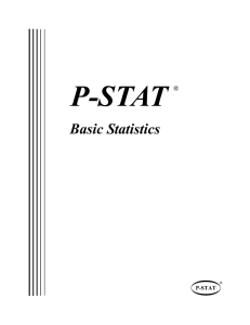 P-STAT:Basic Statistics (Stats1)