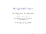 The Logic of Stone Spaces - New Mexico State University