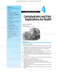 Carbohydrates and Fats: Implications for Health