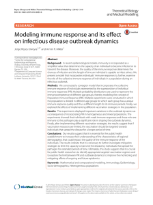 Modeling Immune Response and its Effect on Infectious Disease