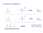 Sources of hydride ion