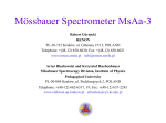 Mössbauer Spectrometer MsAa-3 - Mössbauer Spectroscopy Division