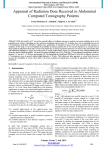 Appraisal of Radiation Dose Received in Abdominal Computed