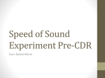 Speed of Sound Experiment
