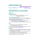 Properties of Functions