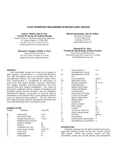fluid transport mechanisms in microfluidic devices