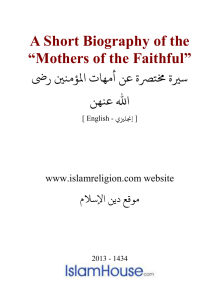 A Short Biography of the “Mothers of the Faithful” DOC