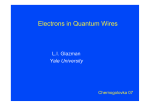 Electrons in Quantum Wires