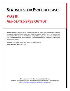 Annotated SPSS Output