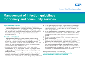 2015 Infection Guidelines for Primary and