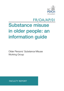 Substance misuse in older people