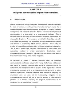 CHAPTER 4 Integrated communication implementation models