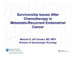 Survivorship Issues After Ch th i Chemotherapy in Metastatic