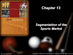 Chapter 13 Segmentation of the Sports Market