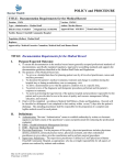 Documentation Requirements for the Medical Record