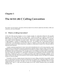 The 64 bit x86 C Calling Convention