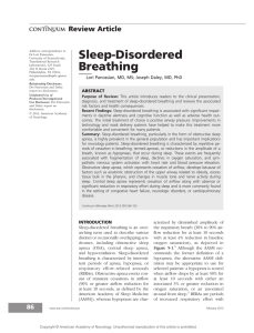 Sleep-Disorders Breathing