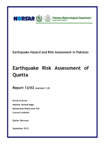 Earthquake Risk Assessment of Quetta