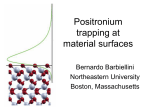 Positronium trapping at material surfaces