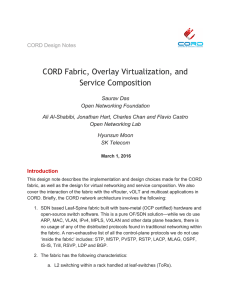 CORD Fabric, Overlay Virtualization, and Service Composition