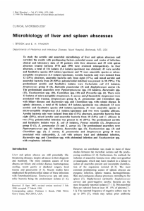 Microbiology of liver and spleen abscesses
