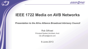 IEEE 1722 Media on AVB Networks