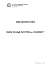 DISCUSSION PAPER WORK ON LIVE ELECTRICAL EQUIPMENT