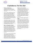 Chylothorax: Fat free diet