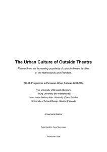 The Urban Culture of Outside Theatre