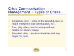 Crisis Communication Management – Types of Crises