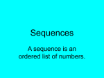 Sequences