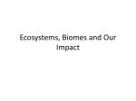 Ecosystems, Biomes and Our Impact