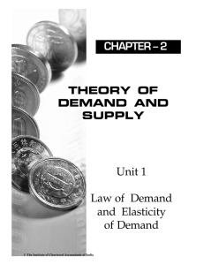 Unit 1 Law of Demand and Elasticity of Demand