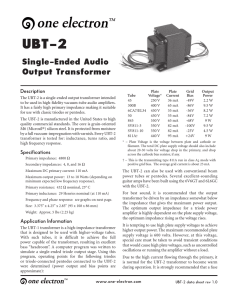 Single-Ended Audio Output Transformer